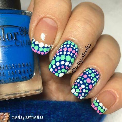 By #nailsjustnailss ig #dotticure #dotticurenails #nailart #naildesign #diy #diynails #nails Dot Mandala Nail Art, Mandala Nails, Dot Nails, Nail Art Diy Easy, Turquoise Nails, Short Gel Nails, Dot Nail Art, Gel Acrylic Nails, Nail Art Designs Diy