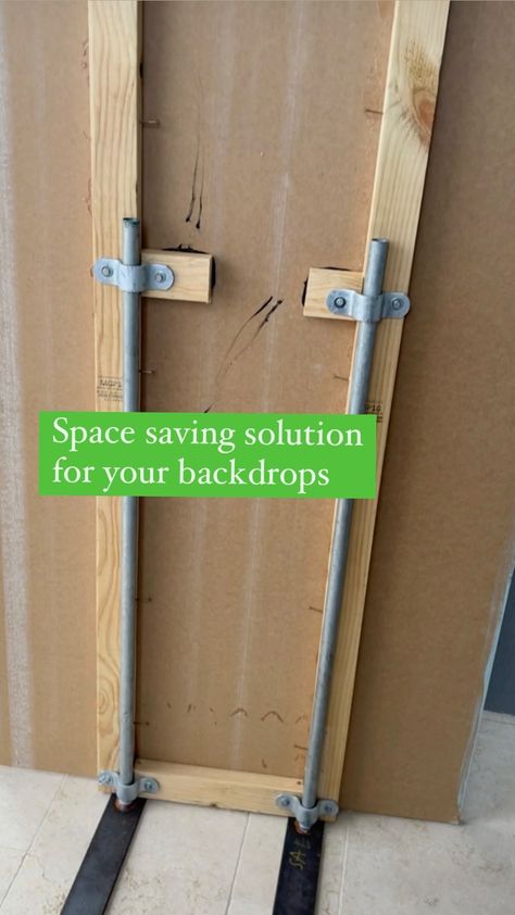 🙌🏻 SPACE SAVING 🙌🏻 Our number 1 issue running an events business is storage space. I never have enough storage! This leg system we… | Instagram Backdrop Storage, Pvc Backdrop Stand, Triple Car Garage, Wood Backdrops, Diy Backdrop Stand, Giant Props, Pvc Backdrop, Music Teaching Resources, Theatre Props