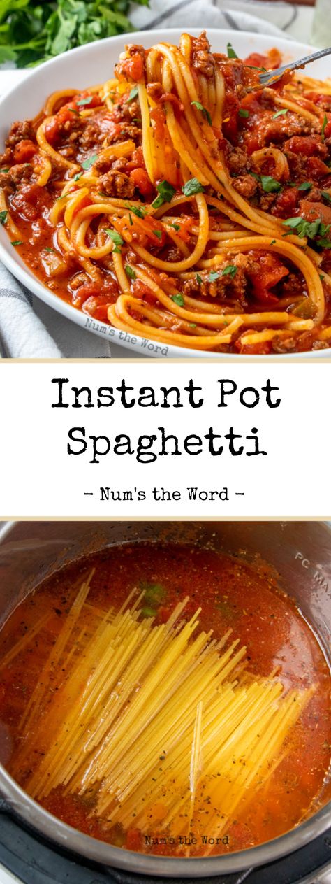 Spaghetti Instant Pot Recipes, Spaghetti Instant Pot, Diethood Recipes, Fast Family Dinners, Instant Pot Recipes Healthy Family, Rv Recipes, Instant Pot Spaghetti Recipe, Instant Pot Recipes Healthy, Spaghetti With Meat Sauce