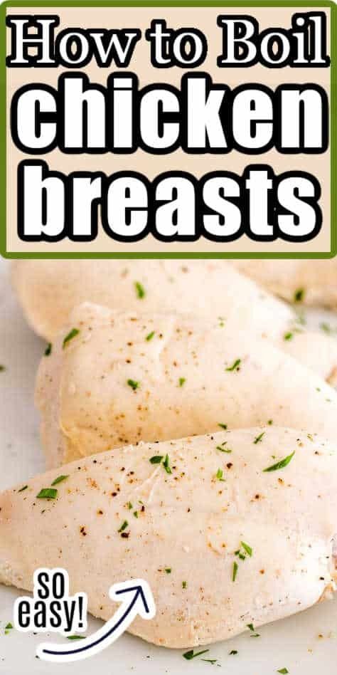 This easy method for boiling chicken breasts shows how to cook bone-in, boneless, frozen or fresh chicken breasts. Boiling Frozen Chicken Breast, Boil Frozen Chicken, Boiling Chicken, Thaw Chicken Breast, Chicken Cooking Times, Freezing Cooked Chicken, Boil Chicken, Leftover Chicken Breast, Slow Cooker Shredded Chicken