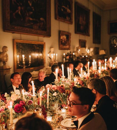 JRD and de Gournay: Candlelight Dinner at Houghton Hall — Jonathan Rachman Design London Dinner Party, Dinner Party Reception, Indoor Wedding Dinner, Dark Dinner Party, Candle Lit Wedding Reception Romantic, Candlelight Wedding Reception, Valentine Day Aesthetic, 2024 Challenge, Garden Dinner Party