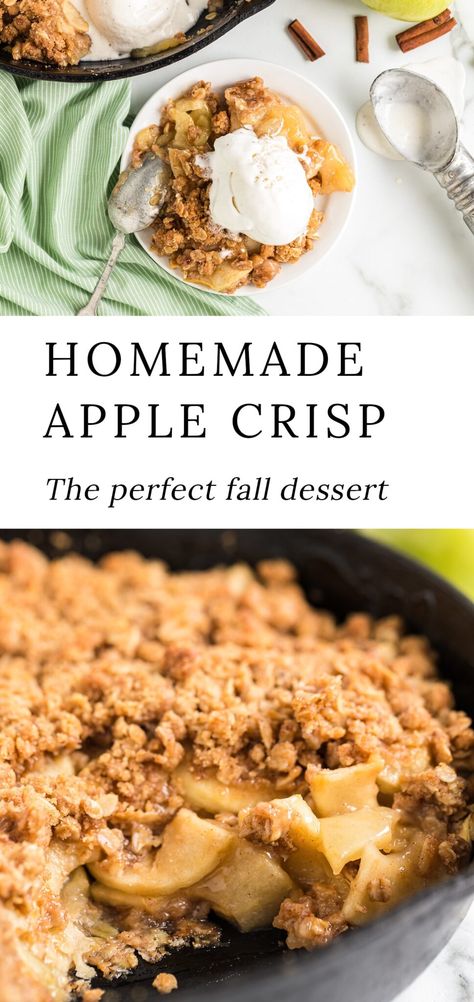 Apple Crisp With Oatmeal, Homemade Apple Crisp, Classic Fall Desserts, Apple Crisp Topping, Easy Apple Crisp Recipe, Apple Crisp Easy, Apple Crisp Recipe, Apple Recipes Easy, Honeycrisp Apples