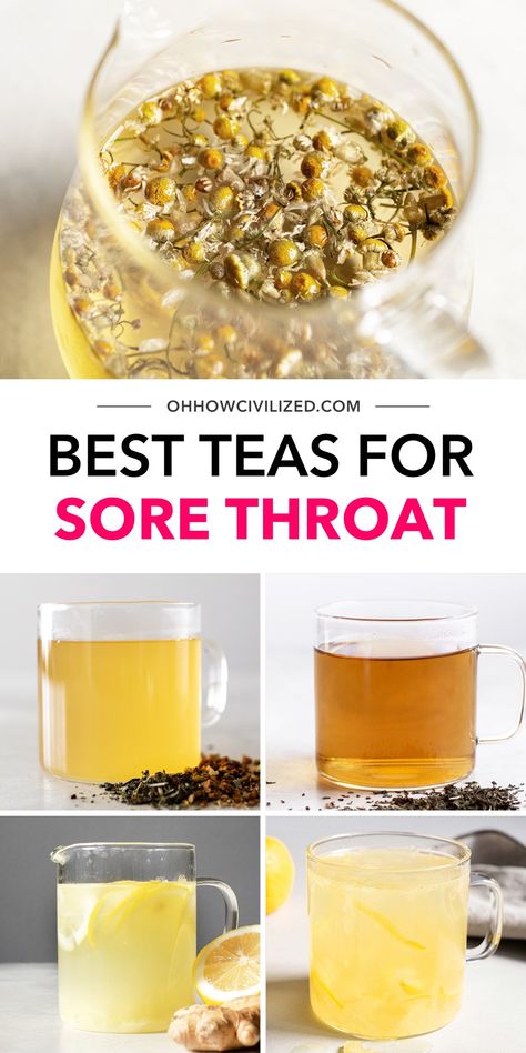 Best Teas for a Sore Throat Tea For Sore Throat, Drinks For Sore Throat, Good For Sore Throat, Tea For Cough, Throat Tea, Sore Throat Tea, For Sore Throat, Tea For Colds, Sore Throat Remedies