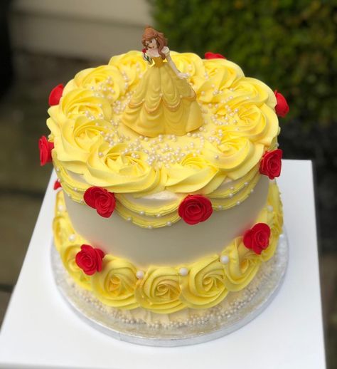 Beauty And The Beast Birthday Party Cake, Belle Barbie Cake, Beauty And The Best Cake, Beauty And The Beast Cake Ideas, Belle Cakes Birthday, Beauty And The Beast Cakes, Belle Cake Ideas, Belle Birthday Party Cake, Belle Themed Birthday Party