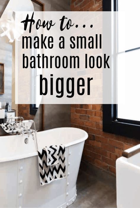 How to create the illusion ofspace in a small bathroom and  make it look bigger, nmore airy and more spacious . Bathroom decor tips to make your amll bathroom look large.  #smallhome #smallbathroom #bathroomdecor #bathroomtips #bathroommakeover #bathroom #homedecor #homemakeover