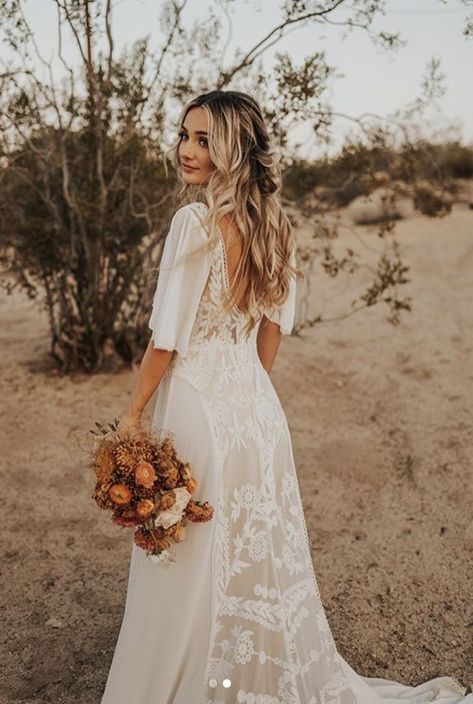 Desert Wedding Dress, Rustic Wedding Dresses Country, Renewal Dress, Vow Renewal Dress, Wedding Vow Renewal, Joshua Tree Wedding, Lover Dress, Western Wedding Dresses, Dresses Romantic