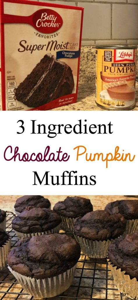 Weight Watchers Kuchen, Weight Watchers Cake, Chocolate Pumpkin Muffins, Muffins Cake, Snack Chocolate, Cake Mix Muffins, Weight Watcher Desserts, Pumpkin Muffins Easy, Muffins Easy