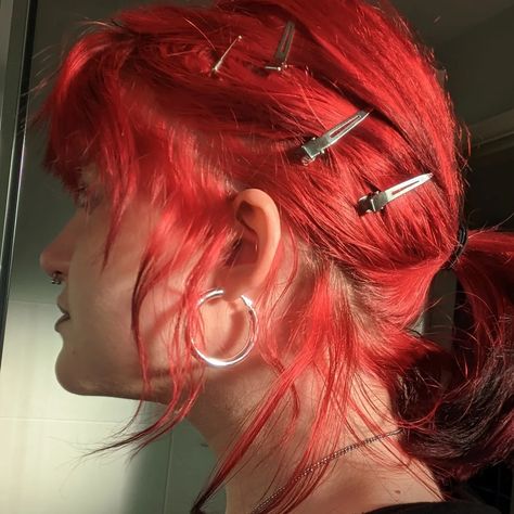 red hair red hair inspo red hair dye TV girl french exit alt alt hair alternative hair red hair grunge silver hair accessories scarlet red hair bright red hair Red Hair Grunge, Red Hair Alt, Red Hair Goth, Scarlet Red Hair, Tv Girl French Exit, Hair Inspo Red, Red Hair Dye, Alt Hair, Crimson Hair