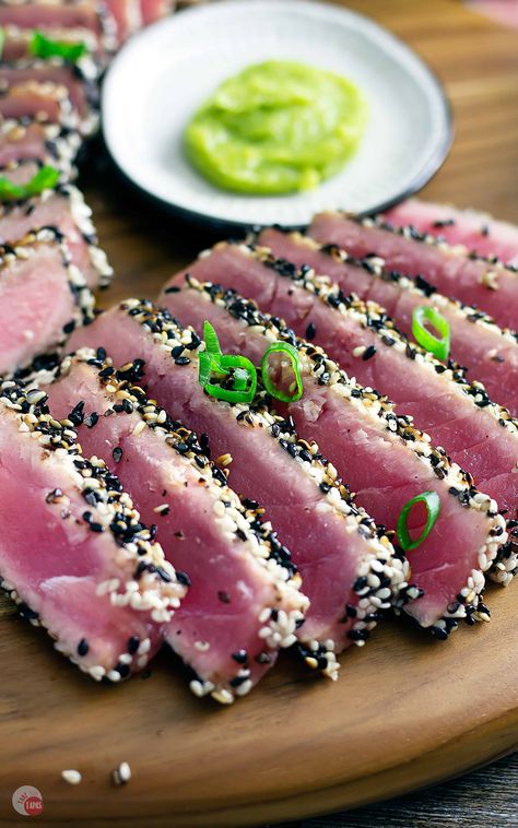 Asian Appetizer Recipes, Seared Ahi Tuna Recipe, Asian Food Appetizers, Ahi Tuna Recipe, Seared Ahi Tuna, Asian Appetizers, Tapas Menu, Seared Ahi, Seared Tuna