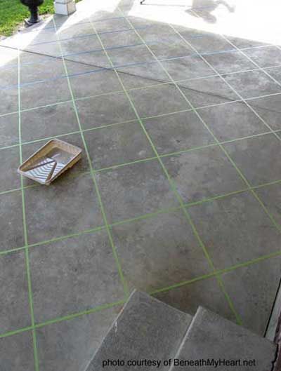 stained concrete patio floor to look like tile @Brenda Myers Deaton  We should do this one on all your concrete! Tile Patio Floor, Concrete Stain Patio, Concrete Patio Makeover, Concrete Stain, Concrete Stained Floors, Porch Makeover, Patio Tiles, Patio Flooring, Cement Floor