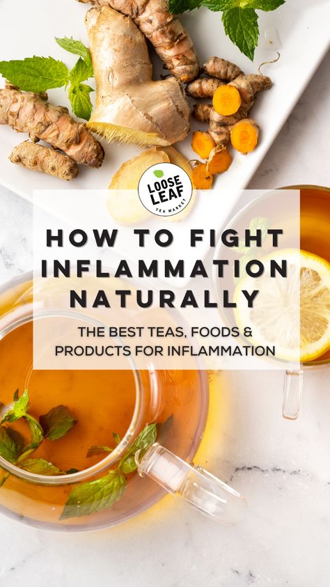 Anti Inflammation Tea Recipe, Antiinflammatory Drinks, Anti Inflammation Tea, Teas For Inflammation, Healing Inflammation, Tea For Inflammation, Inflammatory Meals, Inflammation Foods, Tea Blends Recipes