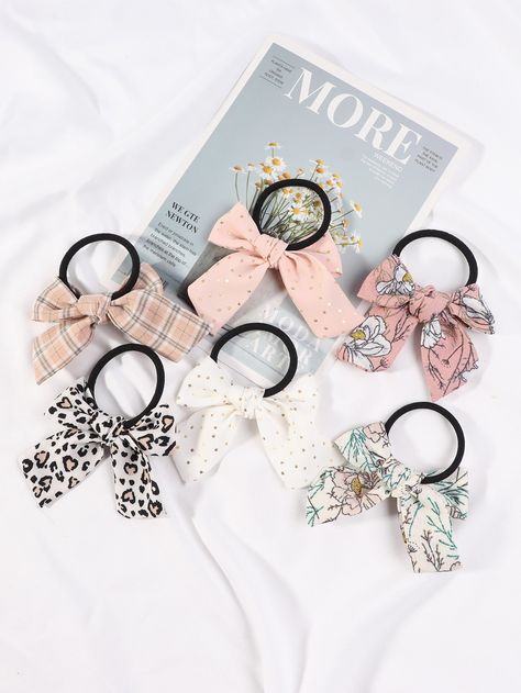 Multicolor Casual   Polyester Floral,Leopard,Plaid,Polka Dot Decorative Hair Tie Embellished   Women Accessories Scrunchie Scarf, Hair Bows Diy Ribbon, Scarf Hair Tie, Hair Ties Diy, Diy Hair Scrunchies, Diy Hair Accessories Ribbon, Hair Tie Accessories, Knot Hair, Small Business Gifts