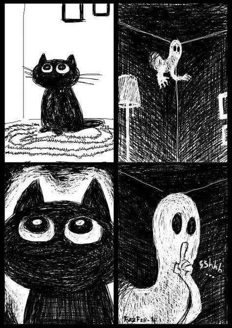 Cat Art, Arte Obscura, Arte Horror, Cat Drawing, �그림 그리기, Crazy Cats, Dark Art, Aesthetic Art, Animal Art