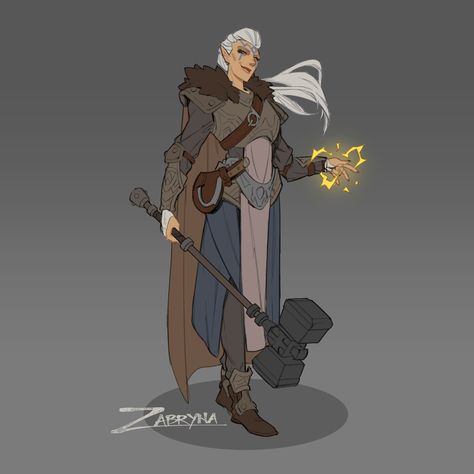 ArtStation - Zabryna, Tempest Cleric, Julian Futanto Tempest Domain Cleric, Dnd Tempest Cleric, Tempest Cleric Dnd, Dnd Sailor, Tempest Cleric, Cleric Dnd, Dnd Cleric, Half Drow, Fantasy Heroes