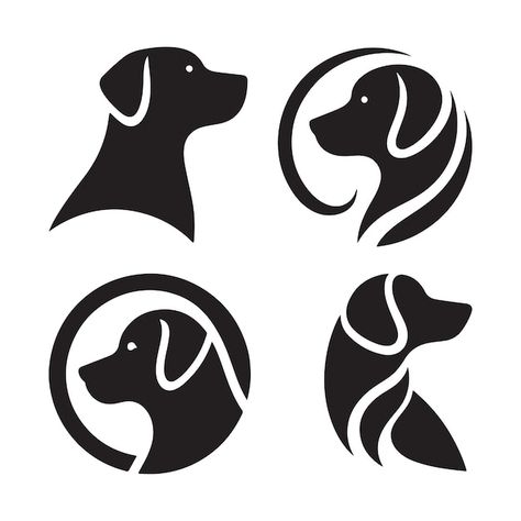 Dog logo vector set illustration | Premium Vector #Freepik #vector #dog #graphics #pet #logo Dog Pictogram, Dog Illust, Dog Logos Ideas, Dog Graphic Design, African Dog, Dog Logos, Pet Branding, Urban Dog, Dog Logo Design