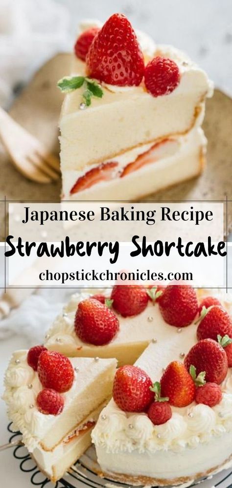 Pretty Strawberry Shortcake, Japanese Strawberry Cream Cake, Asian Strawberry Cake, Decorated Strawberry Shortcake, Japanese Strawberry Sponge Cake, Strawberry Shortcake Sponge Cake, Japanese Vanilla Cake, Sponge Cake Strawberry Shortcake, Strawberry Pie Cake