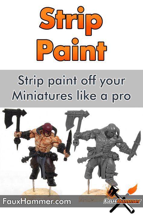 There is one product you should be using and it may have several names. Warmachine Miniatures, How To Strip Paint, Strip Paint, Paint Stripping, 40k Painting, Paint Miniatures, Miniatures Painting, D&d Minis, Stripping Paint