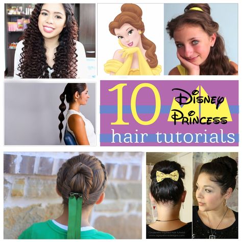 10 Disney Princess Hairstyles - featured on Remodelaholic.com, #hairdos, #disney, #princess, #hair Disneyland Clothes, Disney Princess Hair, Magical Hair, Disney Princess Hairstyles, Disney Hair, Princess Hair, Hairstyles For Girls, Princess Hairstyles, Hair Tutorials