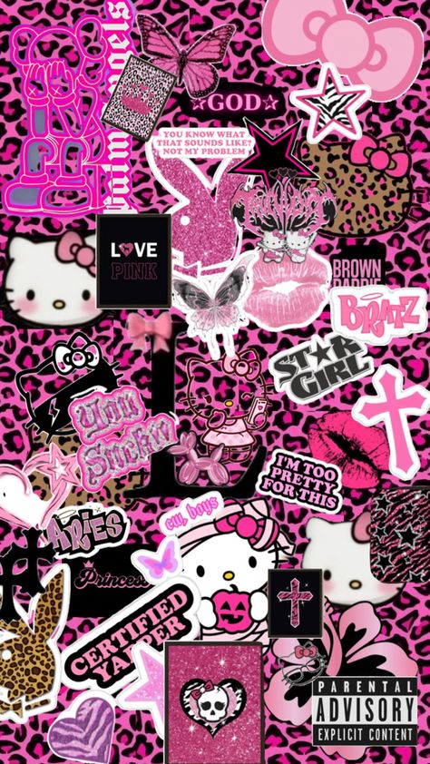 D Wallpaper Letter Cute, Pink Y2k Wallpaper, Pink Hello Kitty Wallpaper Iphone, Pink Wallpaper Hello Kitty, Hello Kitty Y2k, Pretty Wallpaper Ipad, Y2k Hello Kitty, Y2k Background, Walpaper Hello Kitty