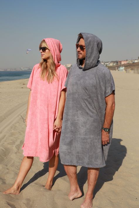 designed this comfortable and practical poncho for funny and active people. Perfect for changing after surfing or a day at the beach. Also great for the pool or instead of a bathrobe at home. Each towel is handmade from top quality cotton 100% which is easy and warm to get changed under and dries quickly. Everyone after putting on this changing poncho refuses to take it off. Towel Poncho, Waterproof Blanket, Towel Ideas, Towel Dress, Kids Sleeping Bags, Changing Robe, Mermaid Tail Blanket, Blanket Hoodie, Beach Surf