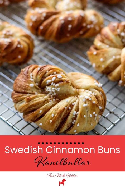 These traditional Swedish cinnamon buns (Kanelbullar) are made with a sweet, buttery cardamom dough and a brown sugar cinnamon filling. Just a little crisp on the outside and soft and tender on the inside, they are cinnamon bun perfection! Swedish Cinnamon Buns, Cinnamon Filling, Cardamom Buns, Dough Scraper, Cinnamon Bun, Small Desserts, Spice Grinder, Egg Whisk, Egg Wash