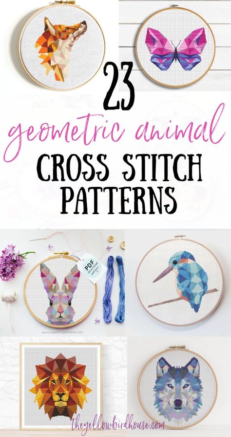 Geometric Animal Cross Stitch Patterns, Simple Cross Stitch Patterns For Kids, Woodland Animal Cross Stitch, Small Free Cross Stitch Patterns, Cross Stitch Stitches Tutorials, Cross Stitch Patterns Geometric, Free Easy Cross Stitch Patterns, Sarcastic Cross Stitch Patterns Free, Unicorn Cross Stitch Pattern Free