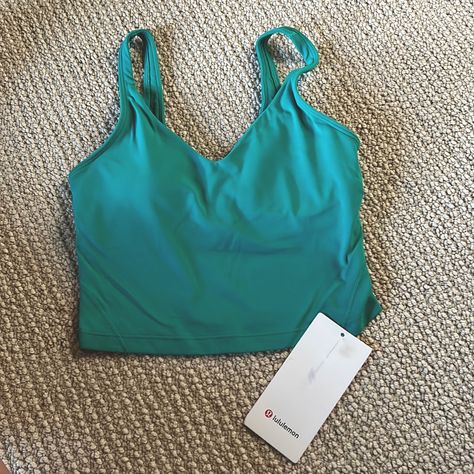 Teal Lululemon Tank. Size 4. New With Tags Preppy Tank Tops, Lululemon Sports Bra Tanks, Lululemon Outfit, Sweats Set, Lululemon Collection, Bday Gifts, Teal Tank Top, Clothing Wishlist, Align Tank