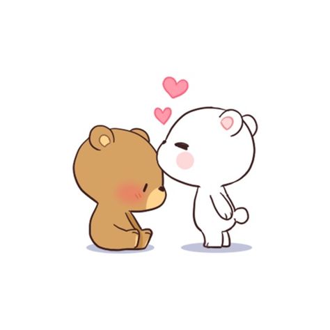 Kawaii Images, Bear Couple, For Lovers, Teddy Bears, Mocha, Bears, Milk, Teddy Bear, Kawaii