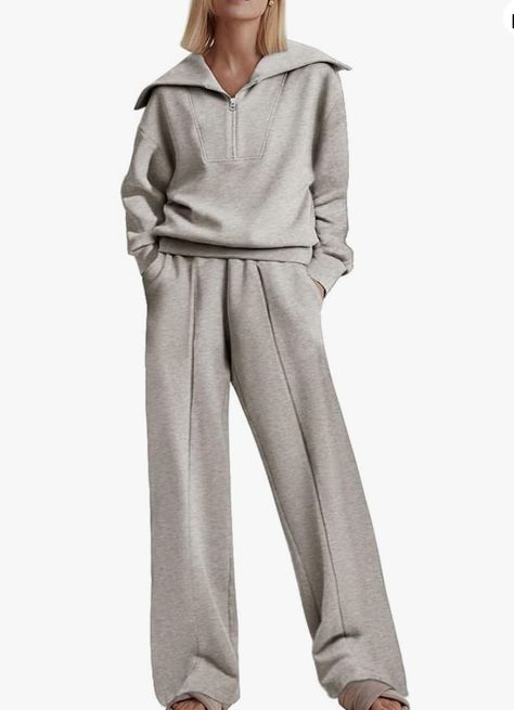 Aleumdr Two Piece Outfits Half Zip Sweatshirt Sweatsuit Lounge Sets for Women Matching Set Wide Leg Sweatpant Tracksuit #amazonaffiliate #advertisement Matching Tracksuit Set, Two Piece Sweat Suit Outfit, Matching Sweatsuit Outfits, Matching Sweatsuit Outfit, Womens Tracksuit Outfit, Two Piece Sweat Suit, Sweatsuit Outfits Women, Sweat Suits Outfits, Lounge Sets For Women