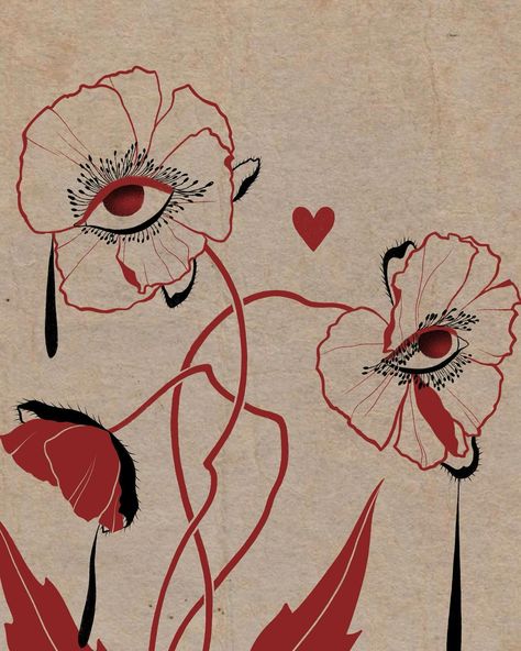 Crying poppies. Don’t you know why? Available for booking #tattoo #redtattoo #tattooart #tattooartist #tattooinspo #tattoosketch #londontattoo #uktattoo #tattoolondon #botanicaltattoo #london #londontattooartist #poppytattoo #eyetattoo Poppy Tattoo Design, Black Poppy Tattoo, Lea Tattoo, Black Red Tattoo, Red Poppy Tattoo, Fearless Tattoo, Infinity Tattoo With Feather, Black Sleeve Tattoo, Poppy Tattoo