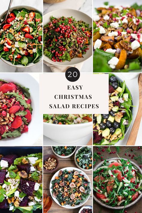 Simple Christmas Salad, Christmas Southern Hemisphere, Festive Christmas Salad, Salad Ideas For Christmas Dinner, Christmas Salad Ideas Simple, Salad Christmas Recipes, Best Salad For Christmas Dinner, Festive Salad Recipes, Salad For Xmas Dinner