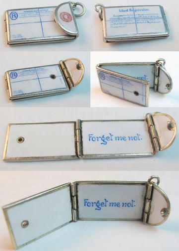 Vintage Enameled Forget Me Not Letter Envelope Charm ~ From the estate of Joan Munkacsi Letter Envelope, 카드 디자인, Vintage Charm Bracelet, Family Jewels, Enamel Charms, Forget Me Not, Dream Jewelry, Jewelry Inspo, Lucky Charm