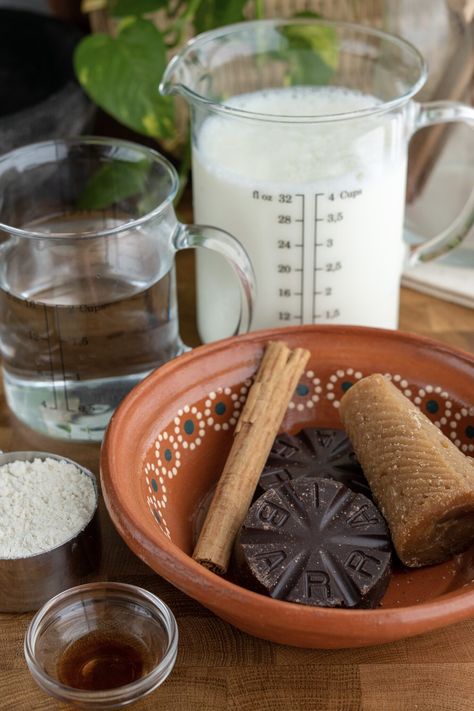 Champurrado (Mexican Hot Chocolate) Champorado Recipe Mexican, Mexican Hot Chocolate Crockpot, Champorado Mexicano, Champorado Recipe, Chocolate Gelato Recipe, Abuelita Hot Chocolate, Hot Chocolate Ingredients, Mexican Desserts, Crockpot Hot Chocolate