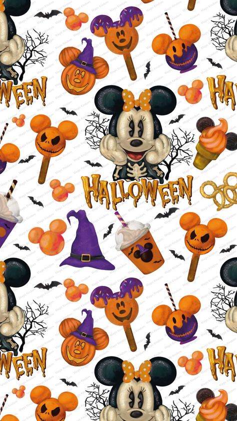 Fall Disney, Holiday Iphone Wallpaper, Halloween Digital Paper, Halloween Wallpaper Backgrounds, Halloween Wallpaper Cute, Carte Halloween, Mickey Halloween, Disney Background, Disney Iphone