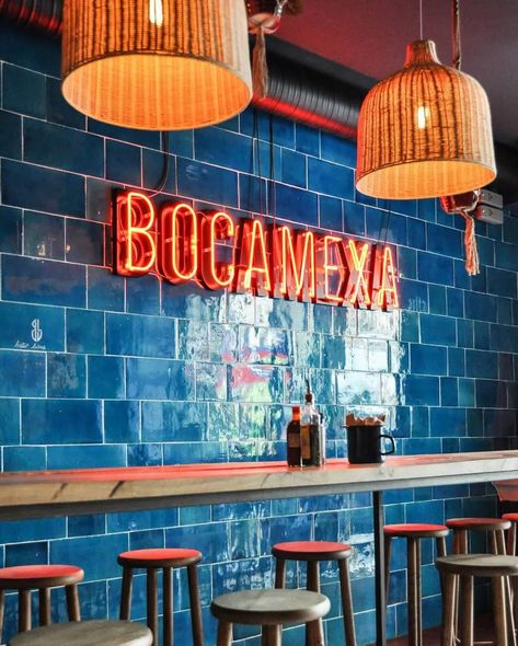 Mexican Shop Design, Cool Mexican Restaurant Decor, Fancy Mexican Restaurant, Mexican Taqueria Design, Modern Mexican Restaurant Decor, Mexican Cafe Design, Latin Restaurant Design, Modern Mexican Restaurant Design, Tapas Restaurant Design