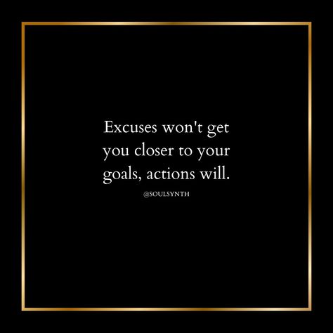 Stop making excuses and start making moves! Your goals won’t achieve themselves. 💥 #NoExcuses #takeaction 👇 Don’t let excuses hold you back. It’s action, not excuses, that propels you toward your goals. 🚀 #ActionOverExcuses #goalgetter Ditch the excuses and take a step closer to your dreams today! 💪 #TakeAction #dreambig Excuses For Not Hanging Out, Results Come When Excuses Leave, How To Stop Making Excuses, You Can Have Results Or Excuses Not Both, Stop Making Excuses, Goal Getter, Making Excuses, Take Action, Hold You