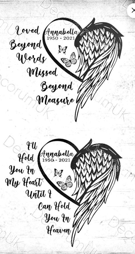 Daughter In Heaven Tattoo, Memorial Tattoo Ideas For Husband, Auntie Memorial Tattoos, Passed Friend Tattoo, Heavenly Tattoos Women, Sister Rip Tattoo, Mom Memorial Tattoo Ideas For Daughter Angel Wings, Tattoo Ideas For Family Members Who Passed, Memorial Tattoo Quotes Grandparents