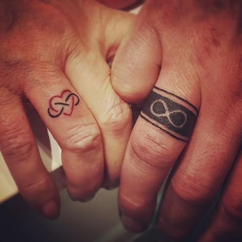 infinity wedding band tattoo ideas Wedding Band Tattoo Ideas, Infinity Ring Tattoo, Band Tattoo Ideas, Simple Couples Tattoos, Wedding Band Tattoo, Design Your Own Tattoo, Infinity Wedding Band, Ring Tattoo, Tattoos Infinity