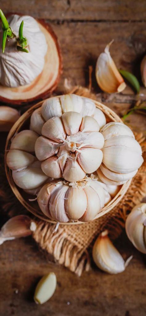 Garlic Aesthetic, Garlic Photography, Onion Vegetable, Farm Fence, Inspirational Verses, Essential Nutrients, Adobo, Vitamins And Minerals, Food Styling