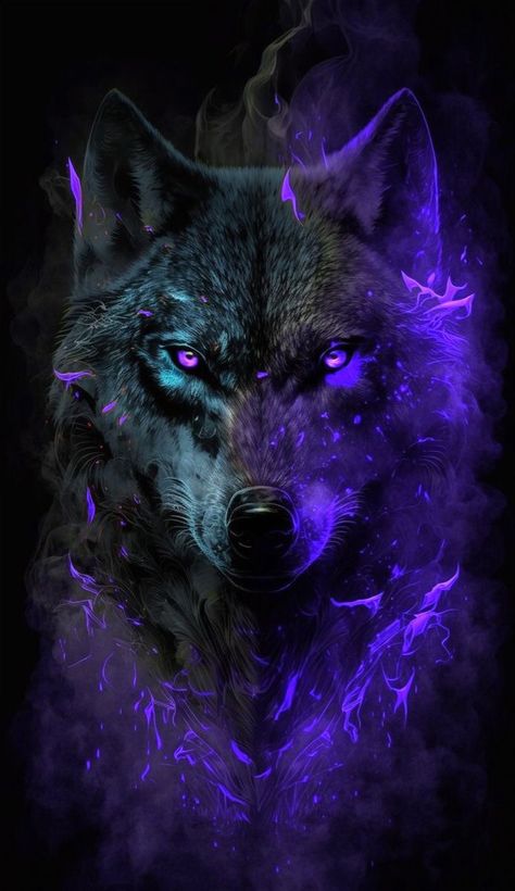 Wolf Art Fantasy, Cute Wolf Drawings, Demon Wolf, Wolf Background, Wild Animal Wallpaper, Wolf Images, Wolf Photography, Wolf Artwork, Dark Art Photography