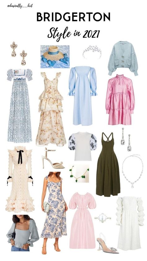 Bridgertons Inspired Outfits, Regency Style Dress Modern, How To Dress Like Bridgerton, Regency Style Dress, Bridgerton Style Dress, Bridgerton Inspo Outfits, Bridgertons Outfits Modern, Modern Regency Dress, Regency Inspired Fashion Modern