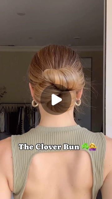 Clover Bun, Clover Hair, Mini Bun, Twist Ponytail, Big Bun, Twist Bun, Ponytail Bun, Bun Tutorial, A Ponytail