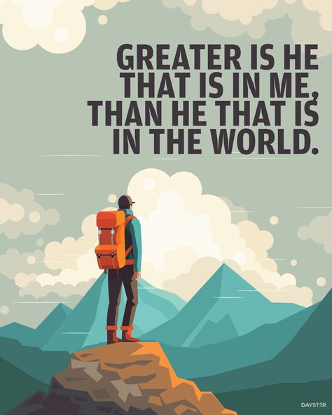 1 John 4 4, Greater Is He, Music Recommendations, Bible Prayers, Christian Quotes Inspirational, Gospel Music, 1 John, Uplifting Quotes, Greater Than