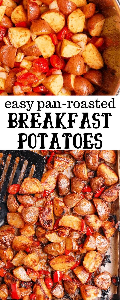 Easy Breakfast Potatoes, Brunch Potatoes, Roasted Breakfast Potatoes, Breakfast Potato, Easy Roasted Potatoes, Potato Breakfast Recipes, Saturday Brunch, Break Fast, Breakfast Potatoes