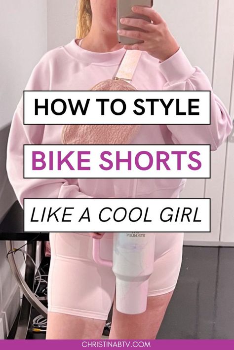 If you're obsessed with Athletic Wear then you need these Biker Shorts Outfit ideas in your life! These bike Shorts Styling tips are perfect if you're stumped on how to style Biker Shorts! Just copy these Casual Sporty Outfit Ideas and you're set! Biker Short Workout Outfit, Bike Shorts Disney Outfit, Camo Biker Shorts Outfit, How To Wear Biker Shorts, What To Wear With Biker Shorts, How To Style Biker Shorts, Biking Shorts Outfit, Styling Biker Shorts, Biker Shorts Outfit Ideas