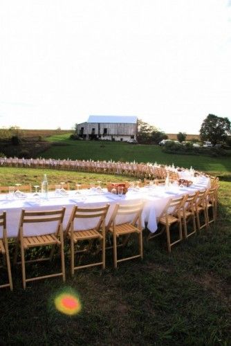 Dance Floors, Outdoor Dinner, Wedding Outdoor, Table Set Up, Open Field, Long Table, Here Comes The Bride, Dance Floor, Decoration Table