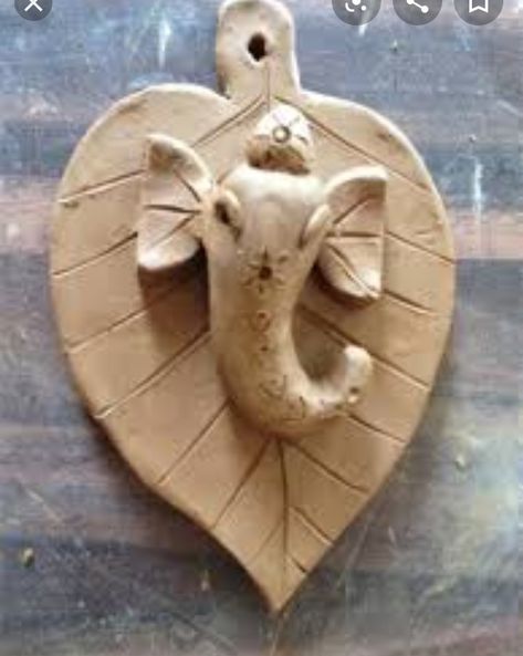 M Seal Art Crafts, Clay Ganpati, Ganesha Making, Clay Ganesha, Clay Wall Art, Ganesh Art, Ganesha Art, Healthy Food List, Clay Art Projects