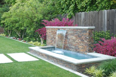 Koi Pond Backyard, Pond Backyard, Outdoor Water Features, Waterfalls Backyard, Water Features In The Garden, Wall Fountain, Ponds Backyard, Garden Features, Koi Pond