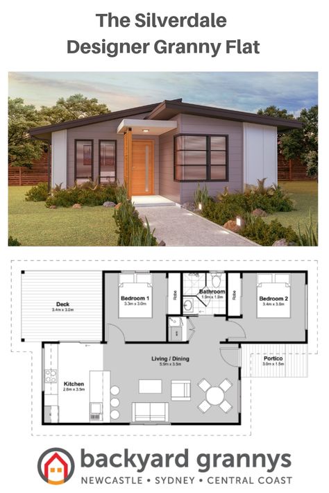 60m2 House Plans 2 Bedroom, Granny Flat House Plans, 60m2 House Plans, Small 2 Bedroom House Plans Modern, House 60 M2, Granny Flat Plans 2 Bedroom, 2 Bedroom House Plans Modern, 60m2 House, Modern 2 Bedroom House Plans