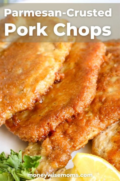 Boneless Pork Loin Chop Recipes, Breakfast Pork Chops, Pork Loin Chops Recipes, Crusted Pork Chops, Boneless Pork Loin Chops, Parmesan Crusted Pork Chops, Parmesan Pork Chops, Boneless Pork Chop Recipes, Breaded Pork Chops